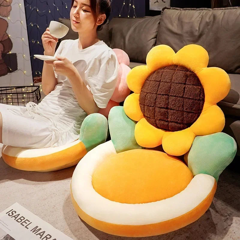 Cozy Sunflower Seat Cushion Plushie plush toy – – – Image 2 | Plushie Produce