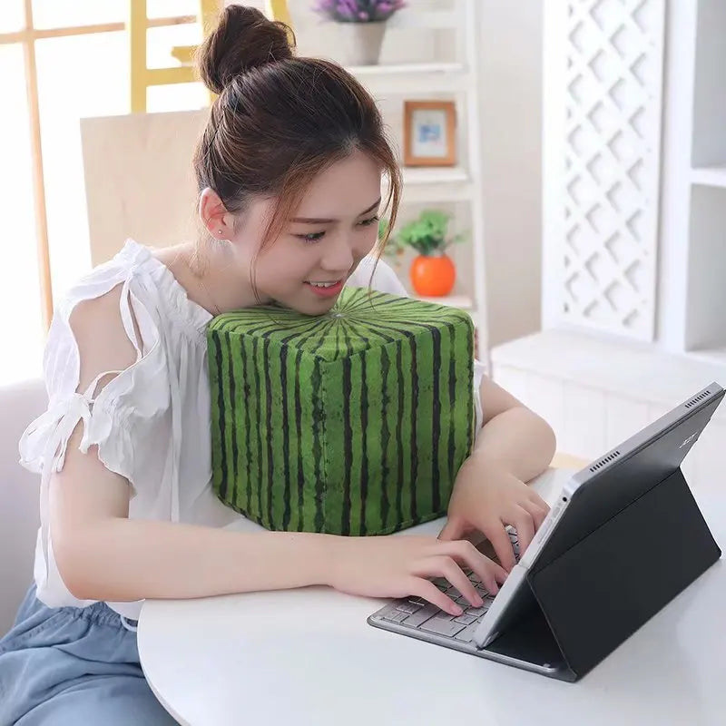 Cube Watermelon Plushie – 4-12" | 10-30 cm plush toy – – – Image 4 | Plushie Produce