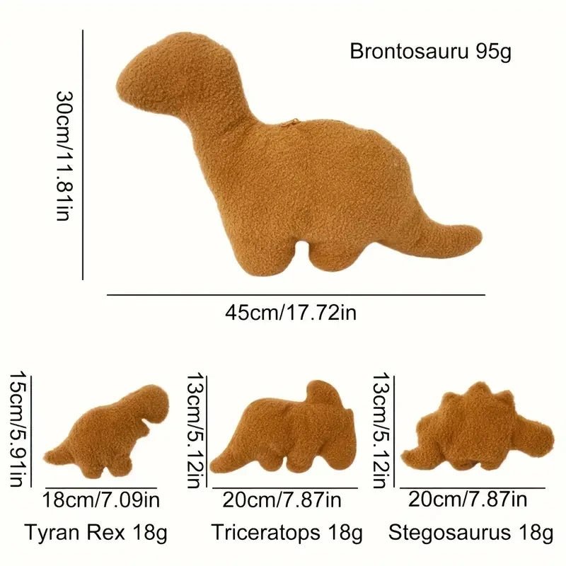 Dinosaur Plush Chicken Nuggets Set, Four Dinosaurs plush toy – – – Image 2 | Plushie Produce