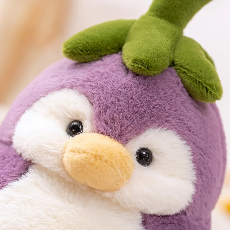 Eggplant Penguin Plushie, 9.5" | 24 cm plush toy – – – Image 2 | Plushie Produce