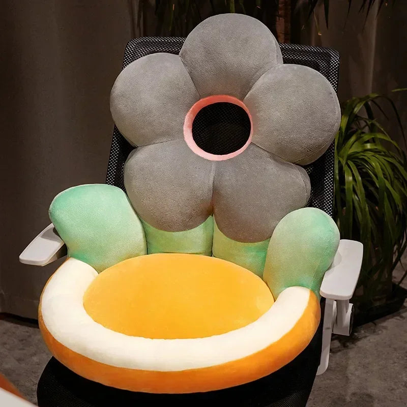 Flower Plushie Seat Cushion, 19"-22" | 50-55 cm plush toy – – Gray – Image 9 | Plushie Produce