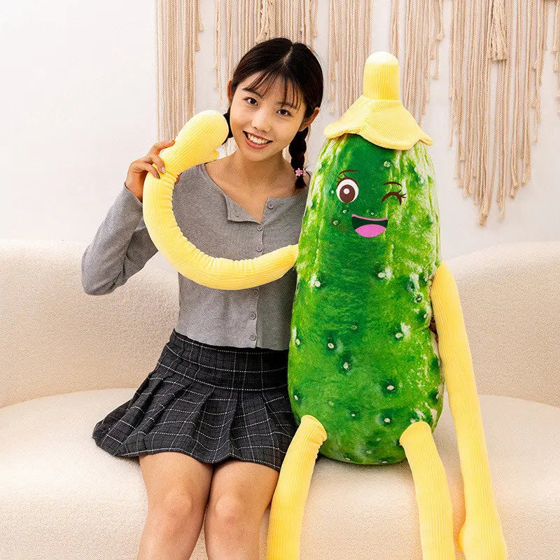 Funny Long-Armed Cucumber Plushie, 28-55" |70-140 cm plush toy – – – Image 4 | Plushie Produce