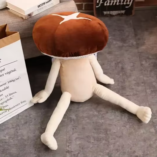 Funny Mushroom Plushie with Arms and Legs, 32" | 80 cm plush toy – – 32"/80cm – Image 1 | Plushie Produce