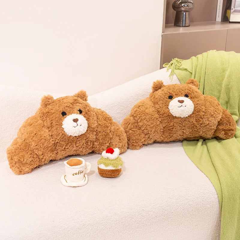 Fuzzy Bear Croissant Plushie Set – Cozy Stuffed Animal with a Sweet Surprise plush toy – – – Image 6 | Plushie Produce