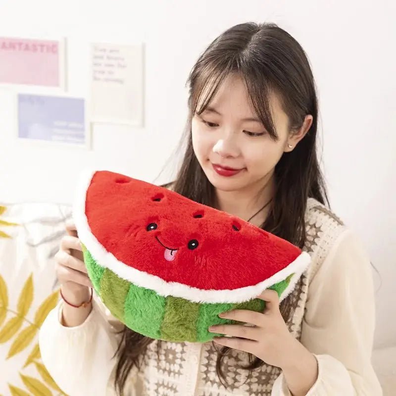 Happy Harvest: Cartoon Fruit Plush Toys Collection, Five Large Fruits plush toy – – – Image 10 | Plushie Produce