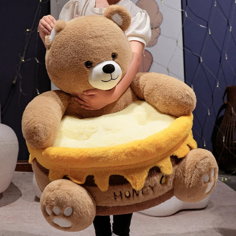 Honeypot Bear Plush Slipper Chair – Cozy & Adorable Seating for Kids! plush toy – – – Image 2 | Plushie Produce