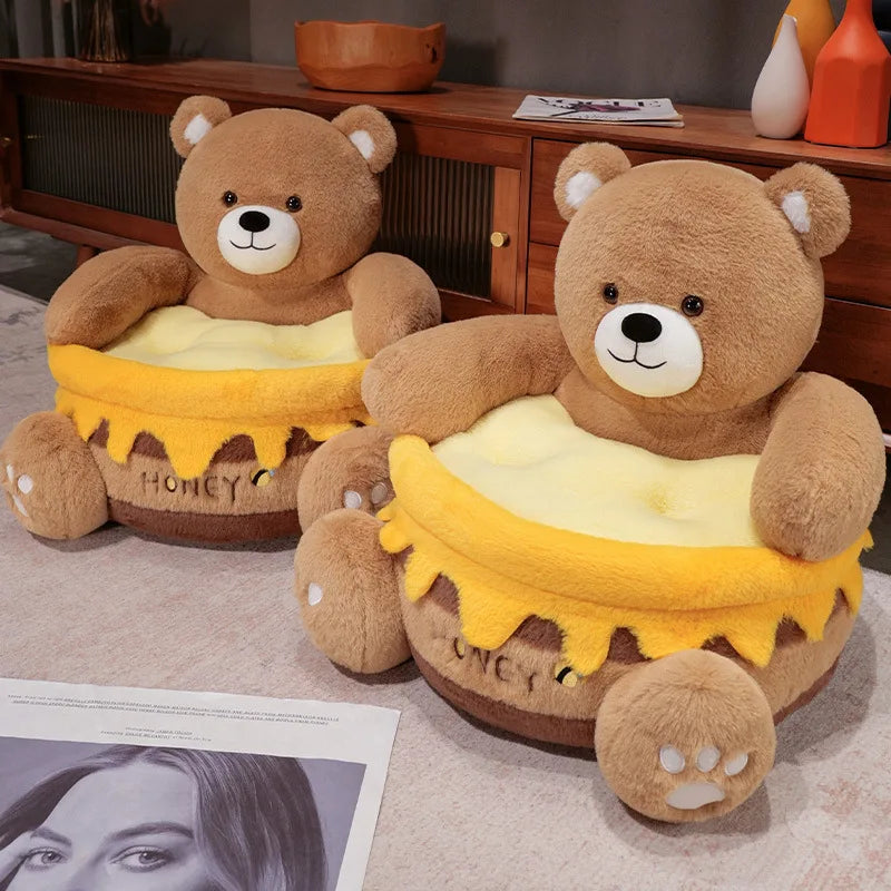 Honeypot Bear Plush Slipper Chair – Cozy & Adorable Seating for Kids! plush toy – – – Image 6 | Plushie Produce