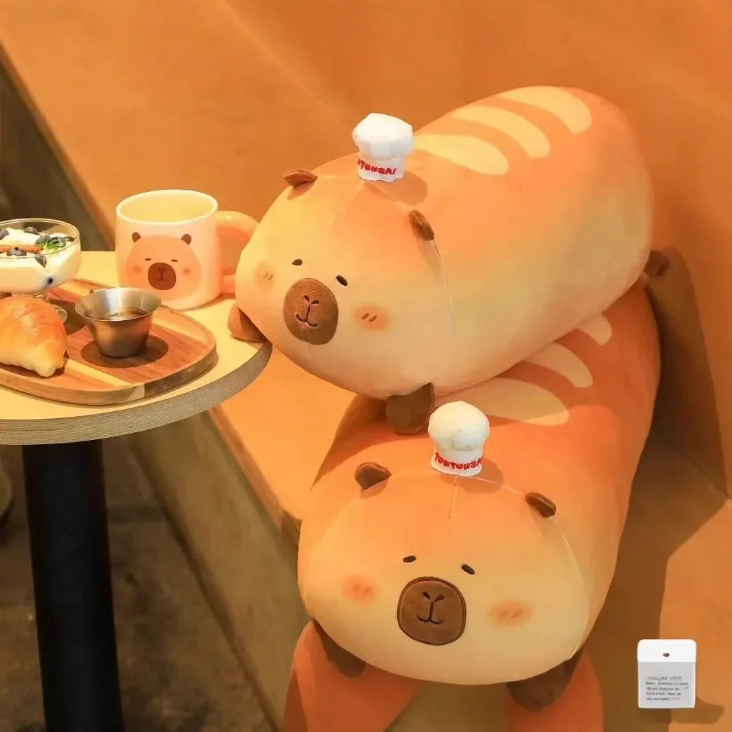 Jumbo Capybara Bread Plushie, 22-37" | 55-95 cm plush toy – – – Image 2 | Plushie Produce