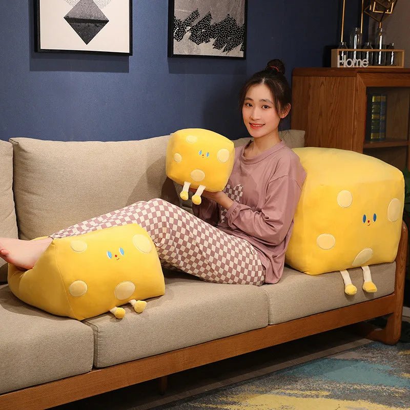 Large Cheddar Cheese Plush Toy, 10-20" | 25-50 cm plush toy – – – Image 5 | Plushie Produce