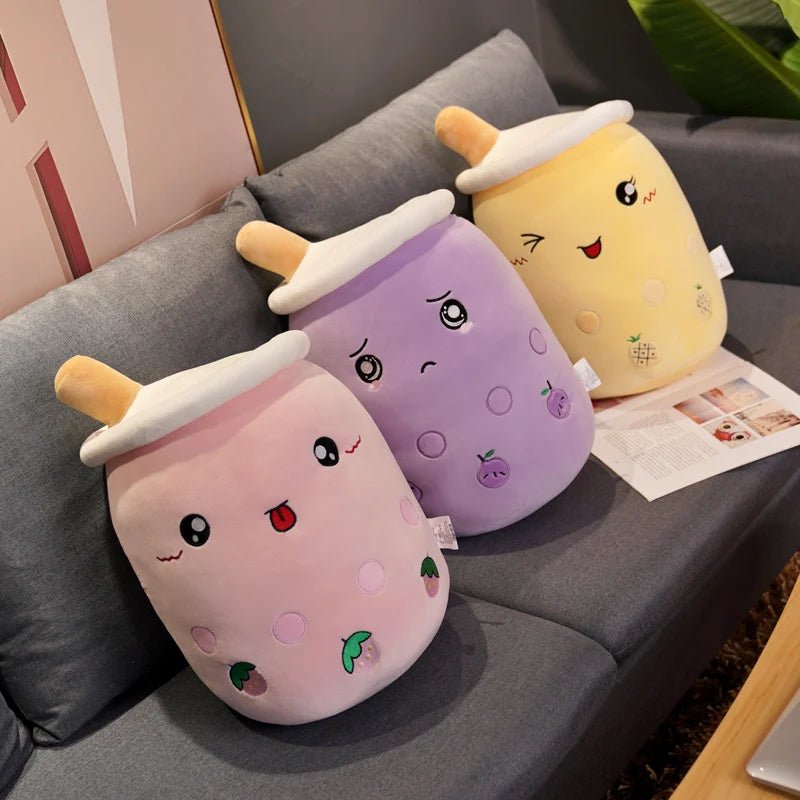 Large Expressive Bubble Tea Plushie, Three Flavors, 20" | 50 cm plush toy – – – Image 4 | Plushie Produce