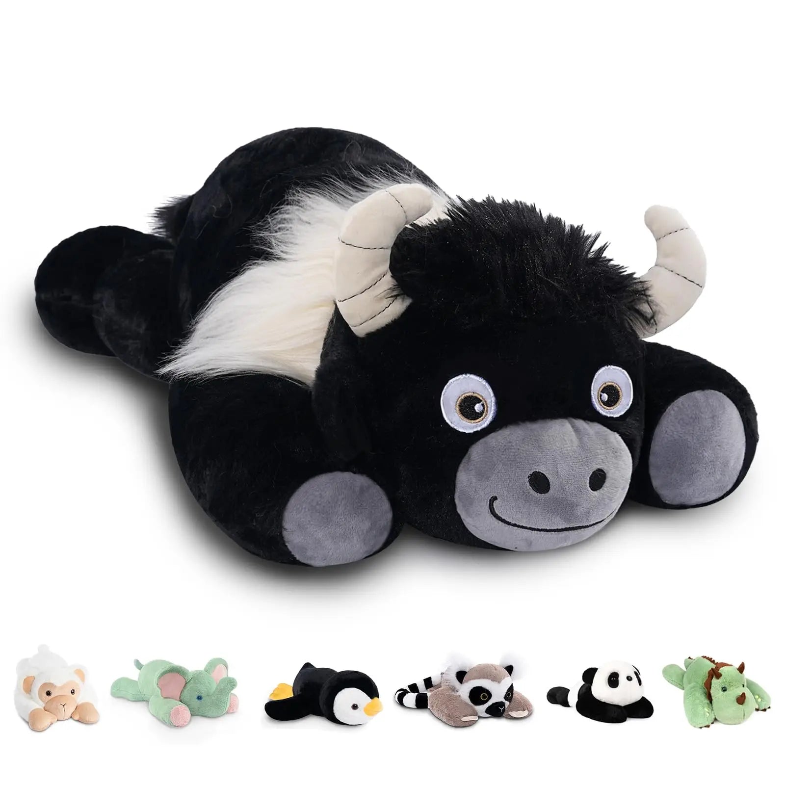 Large Highland Cow Weighted Plushie, 20" | 3.3 Pound plush toy – – United States – Image 6 | Plushie Produce