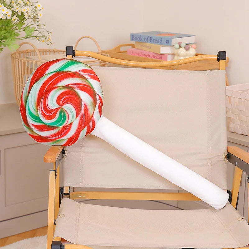 Lollipop Plushie – Sweeten Up Your Space, 16-28" | 40-70 cm plush toy – – red white – Image 8 | Plushie Produce