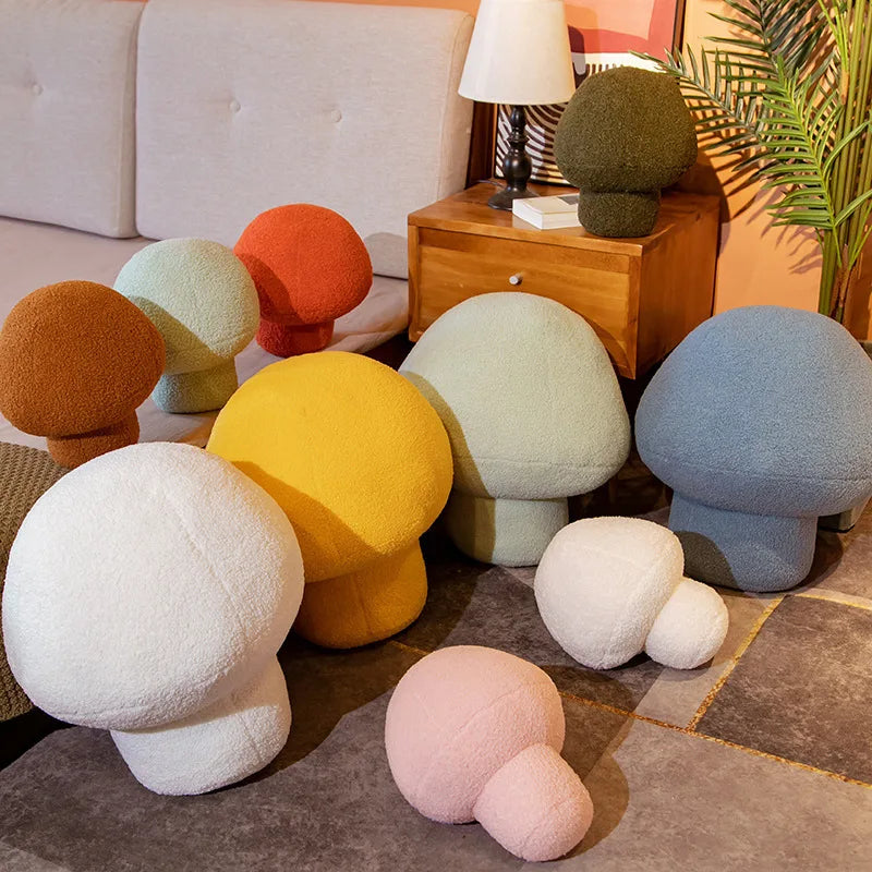 Mushroom Plushie Throw Pillow, Eight Colors, 12-20" | 30-50 cm plush toy – – – Image 1 | Plushie Produce