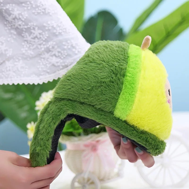 Plush Avocado Children's Slippers, Ages 7-9 plush toy – – – Image 6 | Plushie Produce
