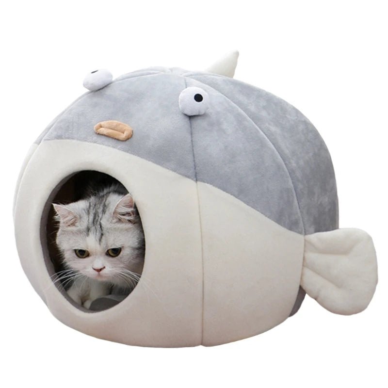 Plush Fish Pet Bed- For Pets up to 15 lbs (6.8 kg) plush toy – – – Image 1 | Plushie Produce