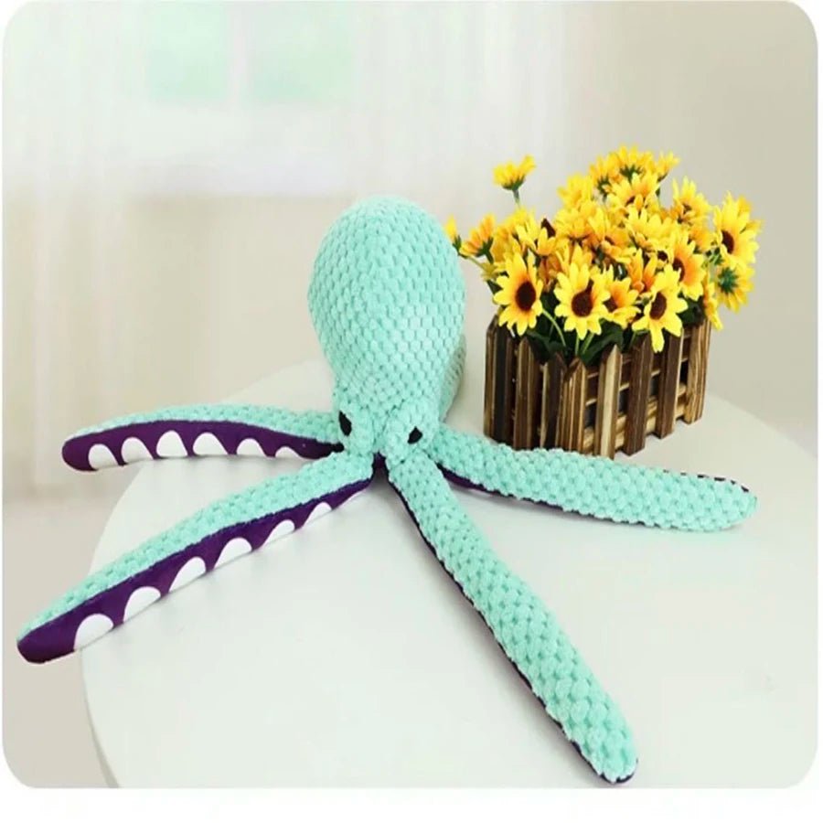 Plush Octopus Squeaky Dog Chew Toy, 13" | 32 cm plush toy – – – Image 5 | Plushie Produce
