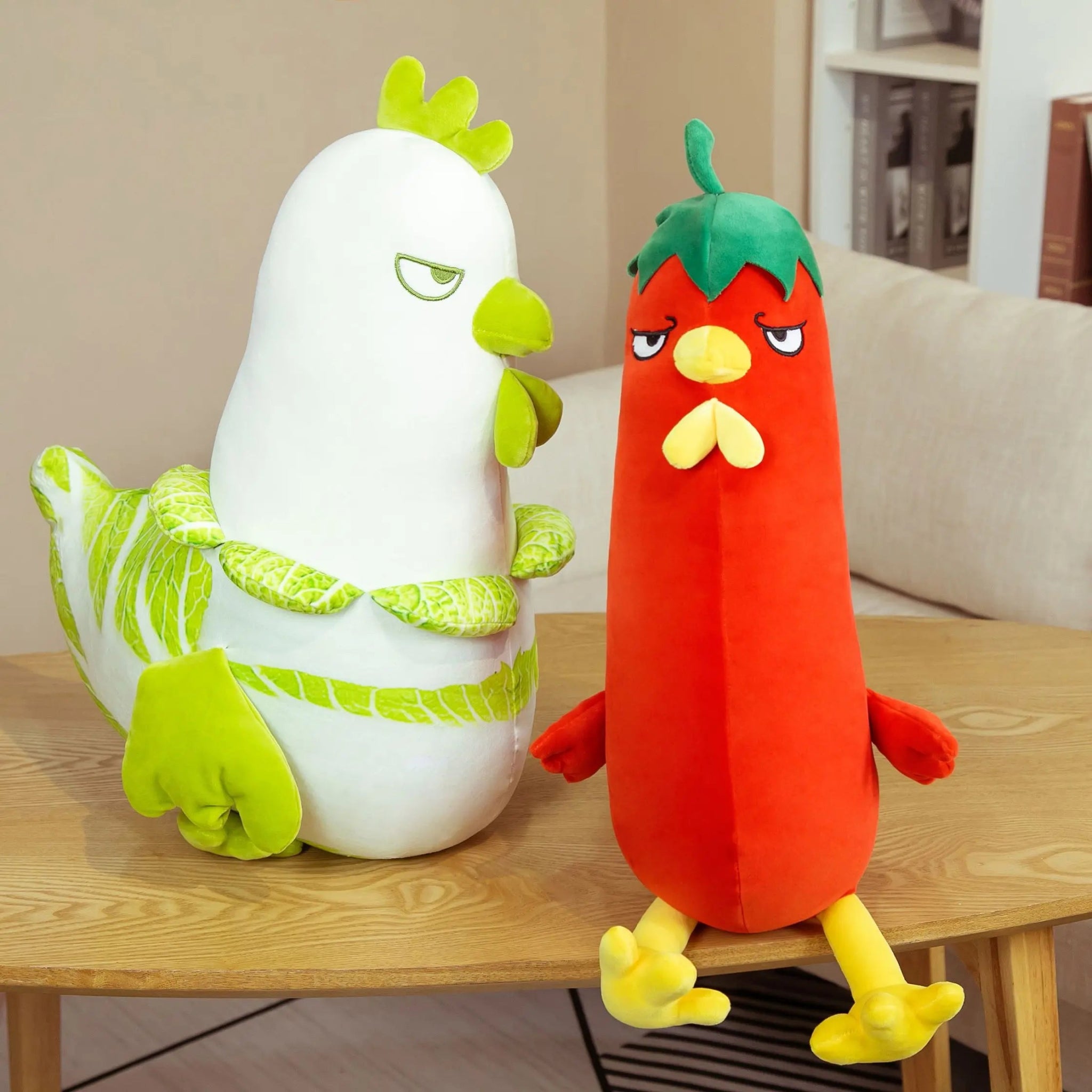 Plushie Cartoon Chicken as a Vegetable, 20-24" | 50-60 cm plush toy – – – Image 3 | Plushie Produce