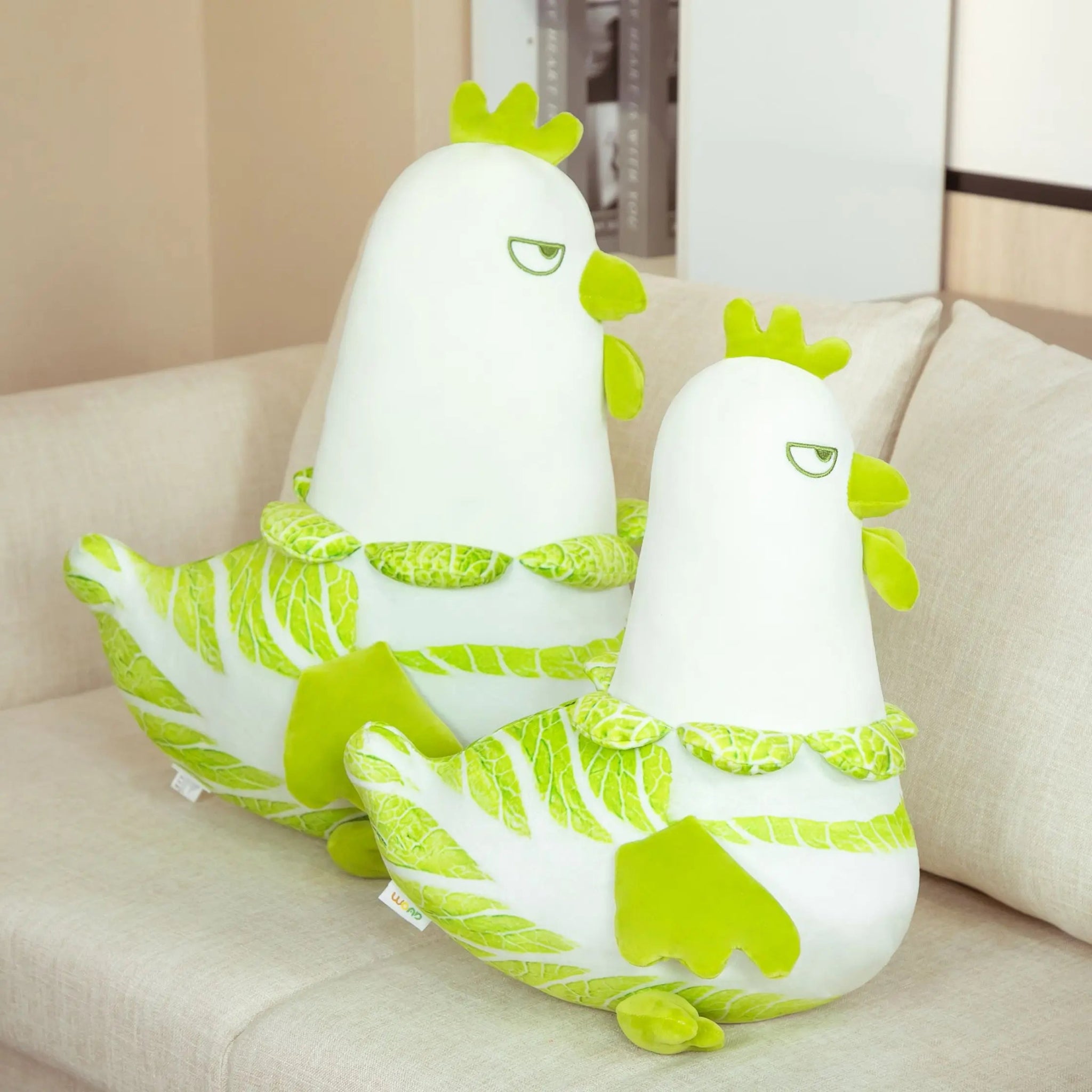 Plushie Cartoon Chicken as a Vegetable, 20-24" | 50-60 cm plush toy – – – Image 4 | Plushie Produce