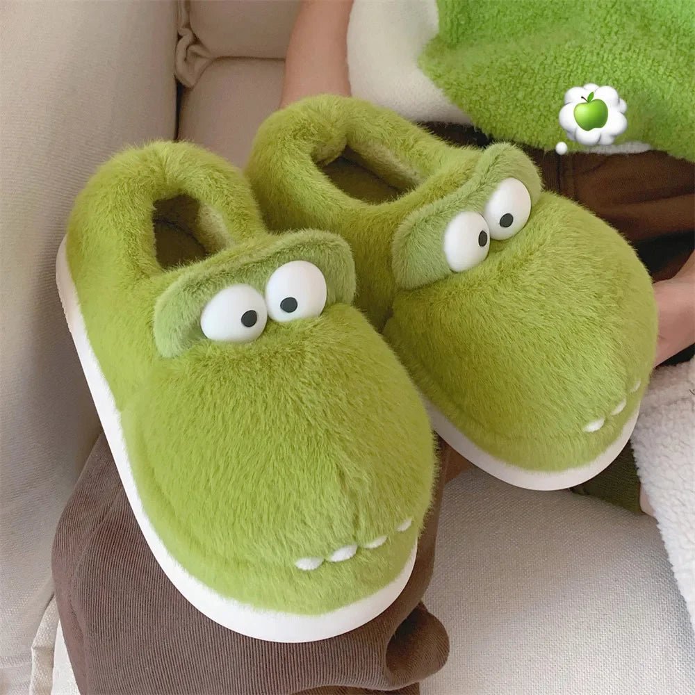 Plushie Cozy Alligator Slippers, Two Styles, US Men 4-8.5/ Women 5.5-10 plush toy – – Shoes – Image 6 | Plushie Produce