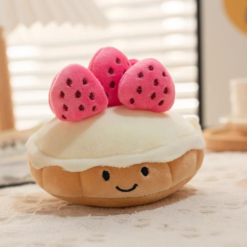Plushie Fruit Tart Dessert, 4-8" | 10-20 cm plush toy – – Pink – Image 9 | Plushie Produce
