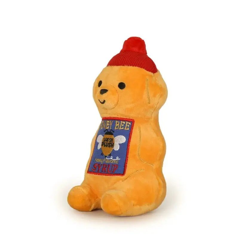 Plushie Jar of Honey Dog Squeaky Chew Toy, 7" | 19 cm plush toy – – – Image 6 | Plushie Produce