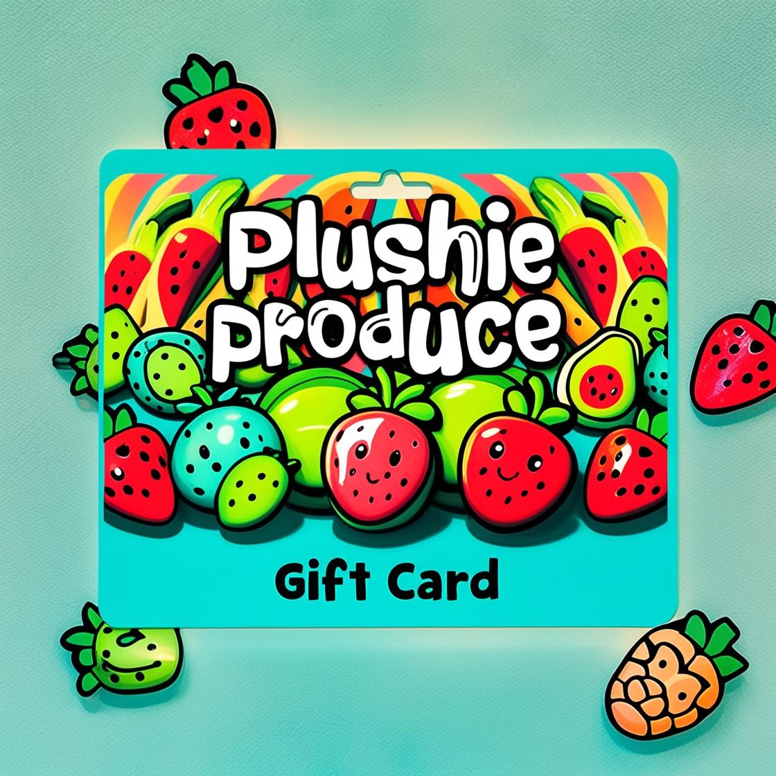 Plushie Produce Digital Gift Card plush toy – – $10.00 – Image 1 | Plushie Produce