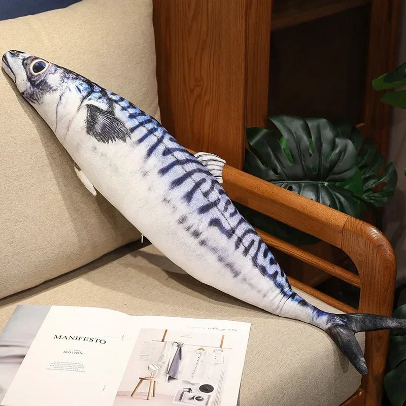 Plushie Realistic 3d Fish Collection, Four Fish, up to 39" | 100 cm long plush toy – – Autumn Saury – Image 9 | Plushie Produce