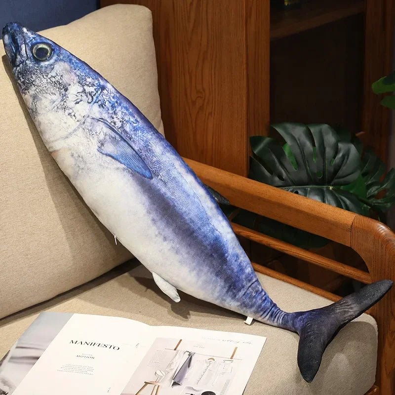 Plushie Realistic 3d Fish Collection, Four Fish, up to 39" | 100 cm long plush toy – – Tuna – Image 7 | Plushie Produce