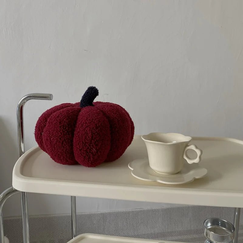 Plushie Realistic Decorative Pumpkin, 24 Styles, 7-14" | 18-35 cm plush toy – – red/ long stem – Image 17 | Plushie Produce