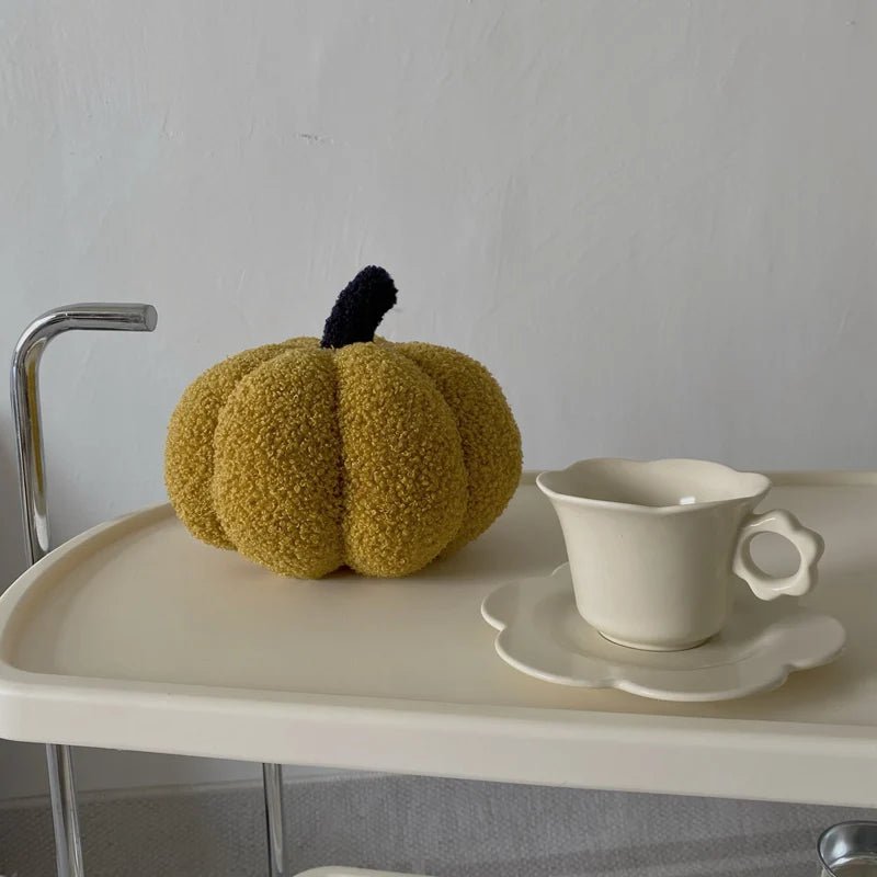 Plushie Realistic Decorative Pumpkin, 24 Styles, 7-14" | 18-35 cm plush toy – – yellow/ long stem – Image 15 | Plushie Produce