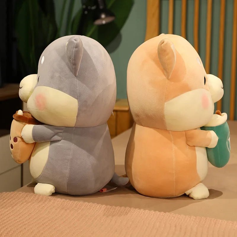 Plushie Shiba Inu Drinking Bubble Tea, 2 Styles, 8" | 20 cm plush toy – – – Image 5 | Plushie Produce