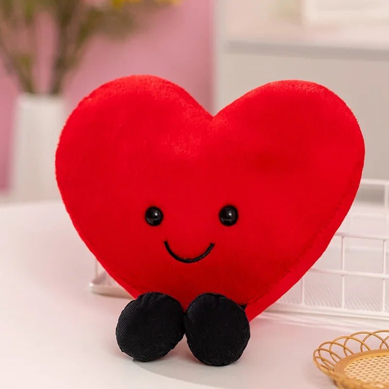 Plushie Valentine's Heart Plushie, Three Colors, 7-12" |18-30 cm plush toy – – Red – Image 1 | Plushie Produce
