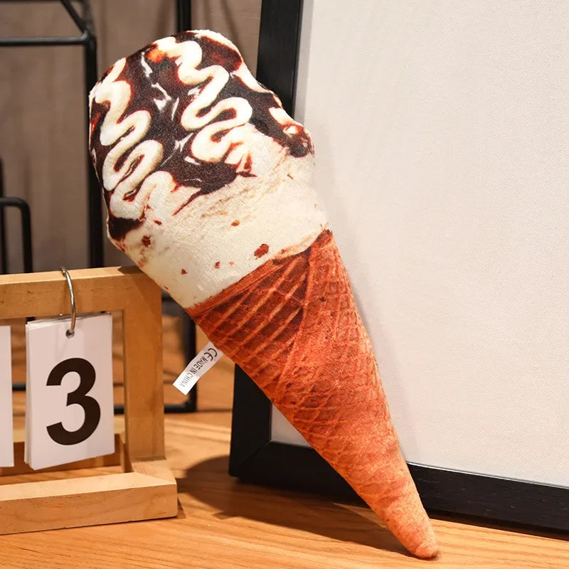 Realistic Ice Cream Throw Pillow, 8 Flavors, 8-20" | 20-50 cm plush toy – – Caramel Pudding – Image 10 | Plushie Produce