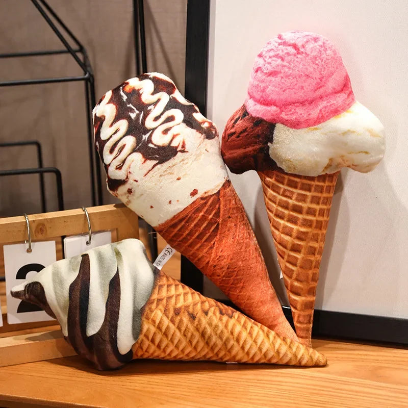 Realistic Ice Cream Throw Pillow, 8 Flavors, 8-20" | 20-50 cm plush toy – – – Image 4 | Plushie Produce
