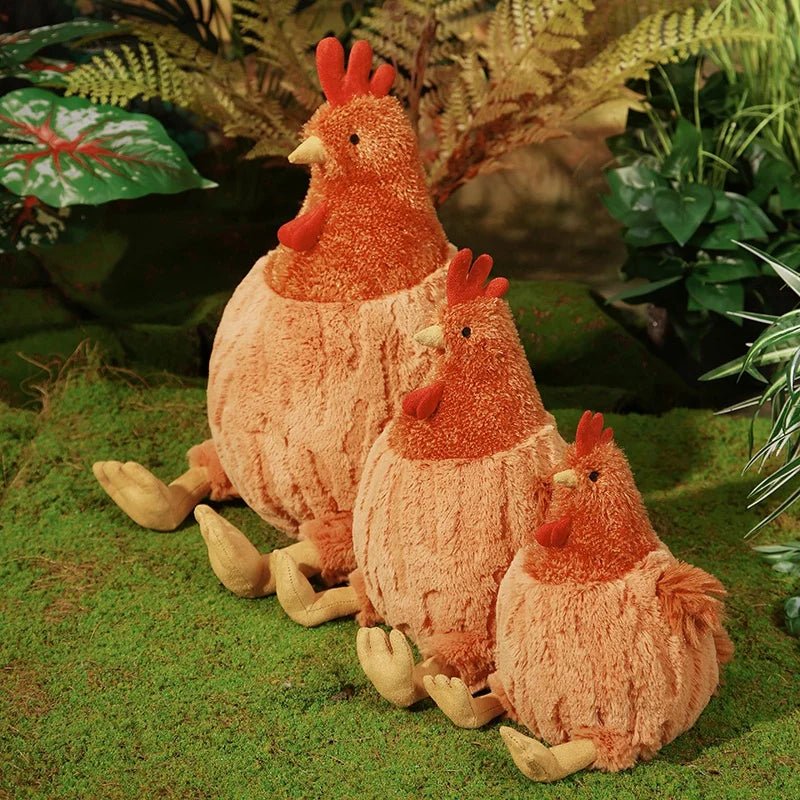 Realistic Sitting Chicken Plushie, 3 Sizes, 9-18" | 23-45 cm plush toy – – – Image 5 | Plushie Produce