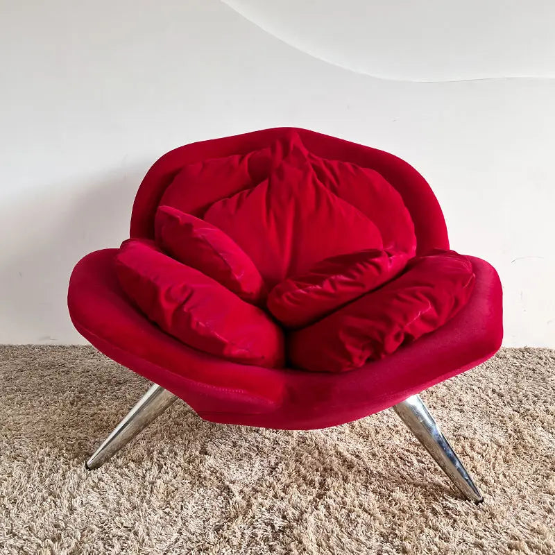 Rose Accent Chair – Elegant, Plush, and Comfortable plush toy – – Red – Image 1 | Plushie Produce