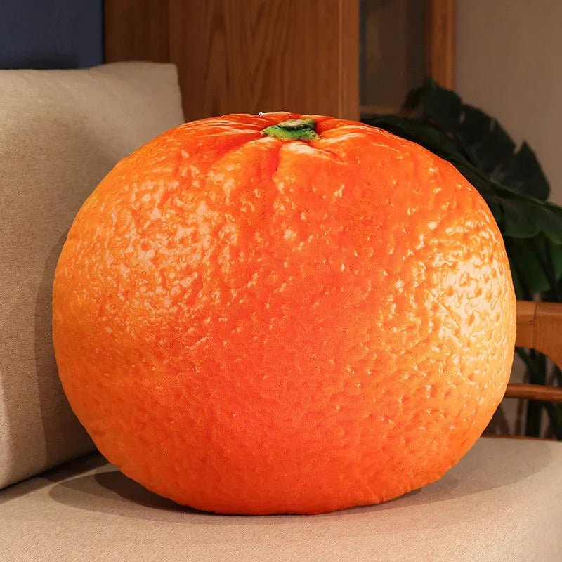 Simulation Fruit Throw Pillow Plushies, 15 Fruits, 16-22" | 40-55 cm plush toy – – orange 40x45 – Image 8 | Plushie Produce