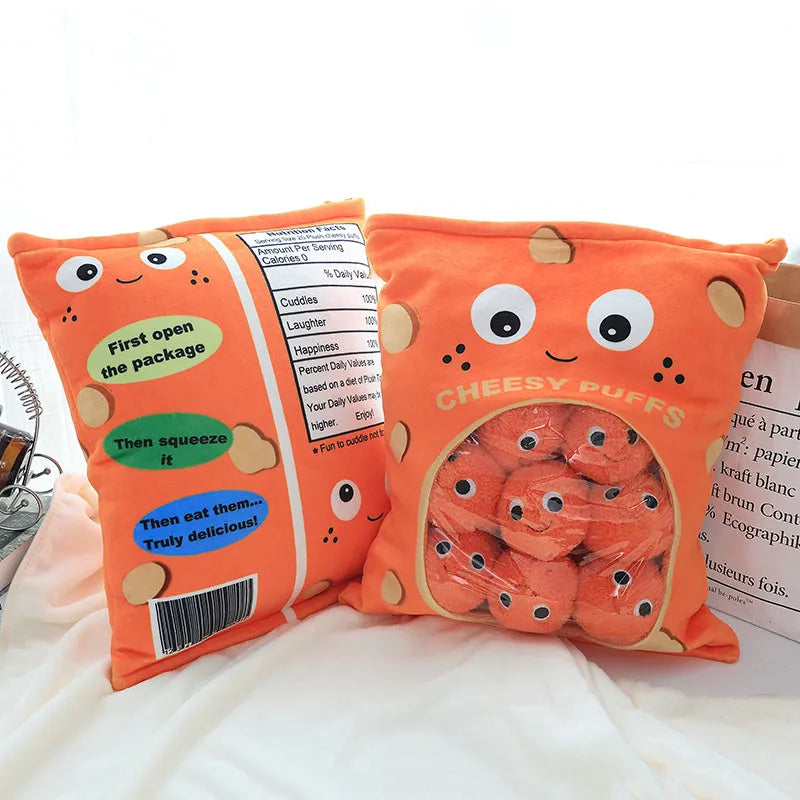 Snack Bag Pillow Plush Toy, Eight Styles, 16" | 40 cm plush toy – – Cheesy Puffs/ Big (9 pieces) – Image 11 | Plushie Produce