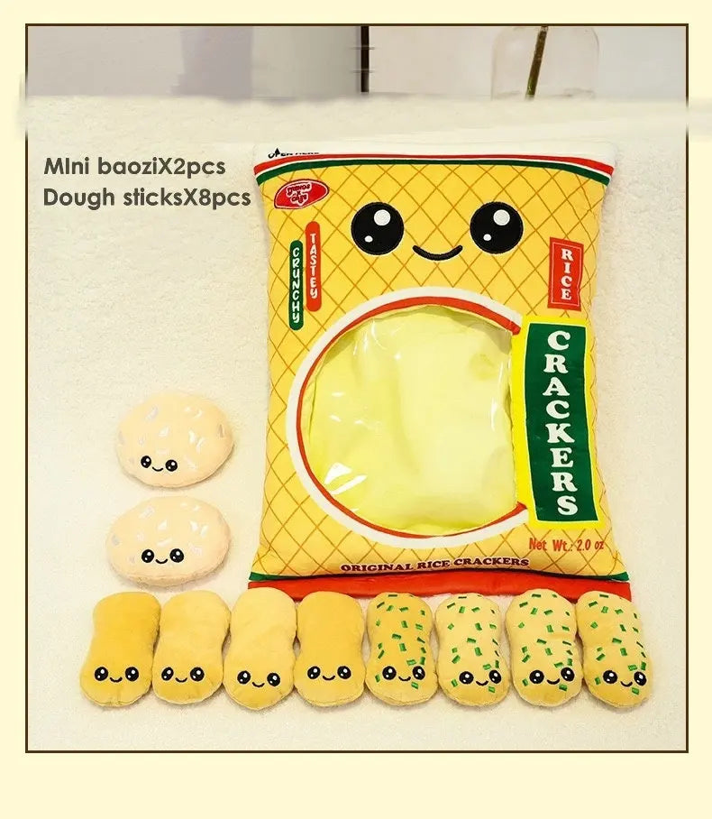 Snack Bag Pillow Plush Toy, Eight Styles, 16" | 40 cm plush toy – – Crackers (10 pieces) – Image 8 | Plushie Produce