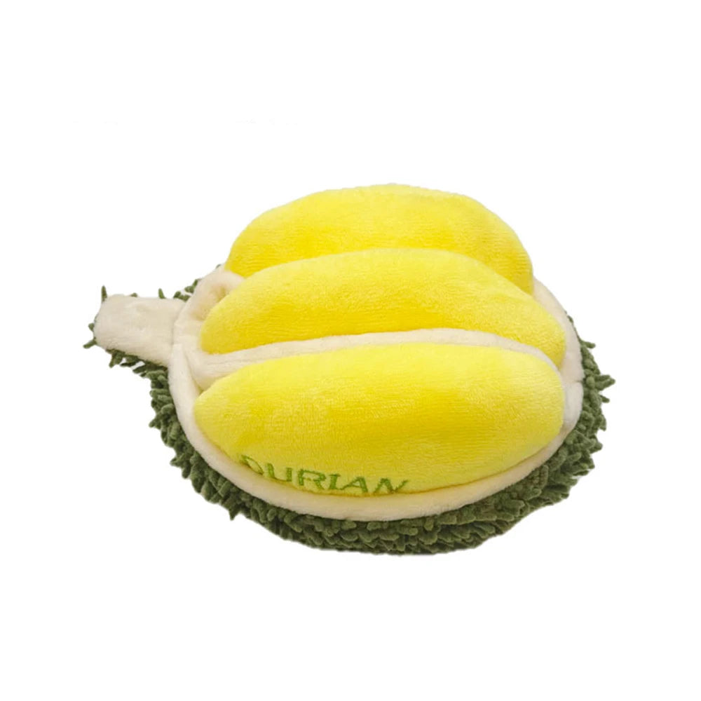 Squeaky Durian Plushie Dog Toy – Interactive Plush Food for Pets plush toy – – – Image 1 | Plushie Produce