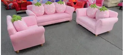 Strawberry Dream Children's Couch Set - Four Colors plush toy – – Pink Strawberry Set - no ottoman no rug – Image 27 | Plushie Produce