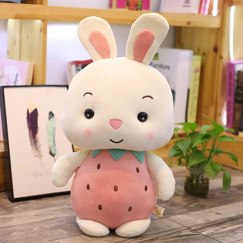 Stuffed Animal Pig & Rabbit in a Strawberry or Pineapple, 9-13"| 32-40 cm plush toy – – – Image 3 | Plushie Produce
