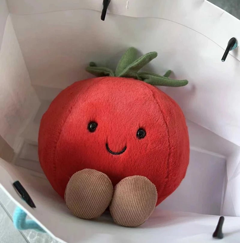Tomato Plushie, 9" | 24 cm plush toy – – – Image 2 | Plushie Produce
