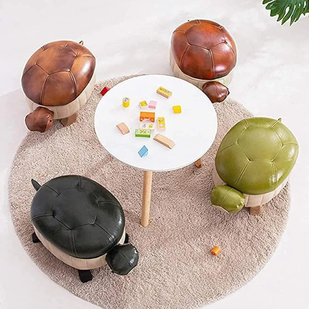 Turtle Time Faux Leather Ottoman - Five Colors plush toy – – – Image 4 | Plushie Produce