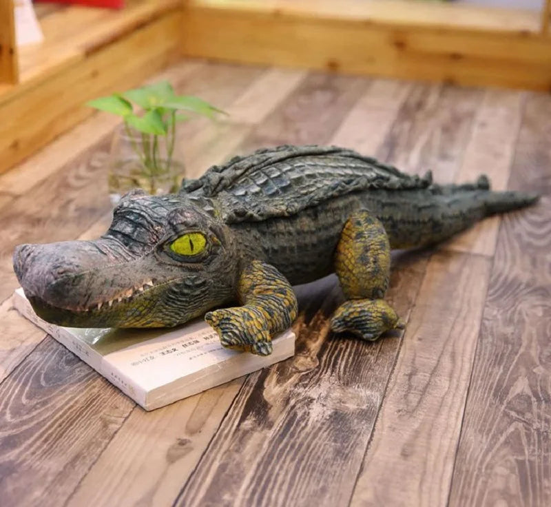 Ultimate Jumbo Lifelike Crocodile Plushie, Two Styles, 6.5' | 200 cm plush toy – – Closed Mouth – Image 6 | Plushie Produce