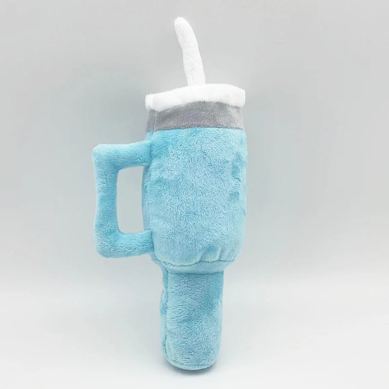 Water Bottle Squeaky Plush Toy for Dogs – Two Colors - 11" | 27 cm plush toy – – blue – Image 7 | Plushie Produce