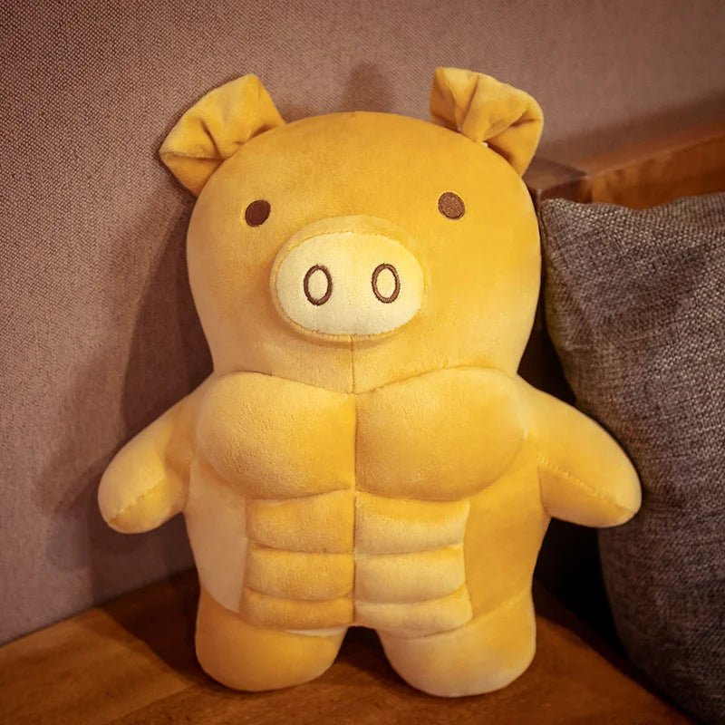 Bread as a Muscular Animal Plushie, 12-28 in | 30-70 cm plush toy – – Pig – Image 4 | Plushie Produce