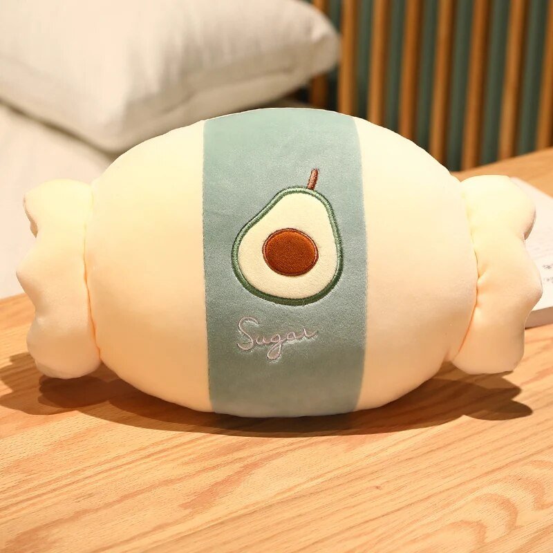 Candy Hand Warmer Plushie, Eight Designs, 13" | 32 cm plush toy – – Avocado A – Image 5 | Plushie Produce