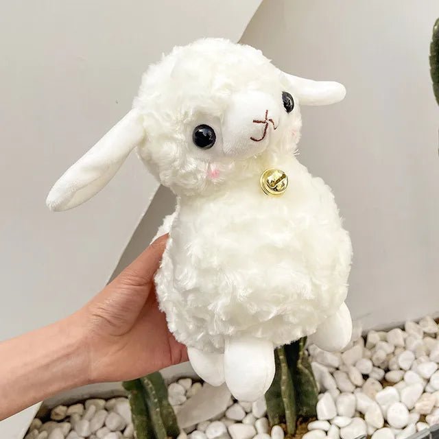Farmyard Lamb Stuffed Animal with Bell, 9" | 23 cm plush toy – – – Image 1 | Plushie Produce