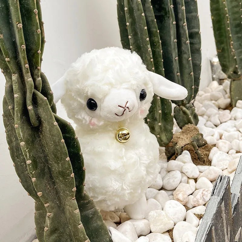 Farmyard Lamb Stuffed Animal with Bell, 9" | 23 cm plush toy – – – Image 2 | Plushie Produce